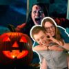 Citrouille d'Halloween et réaction de surprise.