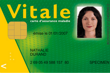 Carte Vitale d'assurance maladie française.