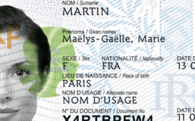 Carte nationale d'identité française.