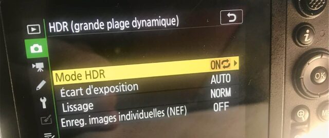 comment activer le mode hdr dans le menu du nikon z6