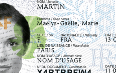 carte identité électronique française (2021, recto)