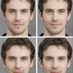 Montage de quatre portraits d'un homme.