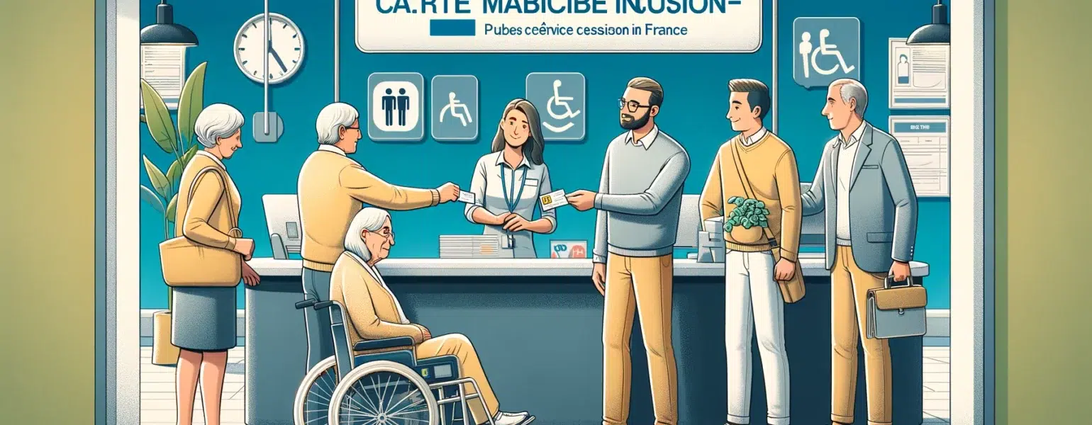 Personnes à l'accueil pour inclusion et accessibilité.