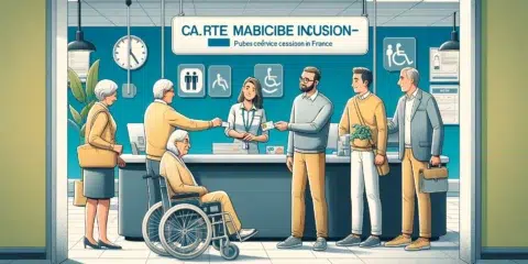 Personnes à l'accueil pour inclusion et accessibilité.