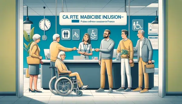 Personnes à l'accueil pour inclusion et accessibilité.