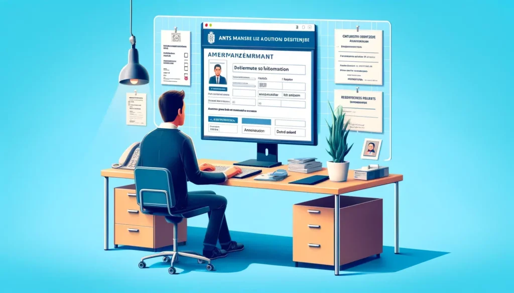 Homme travaillant à un bureau avec un ordinateur