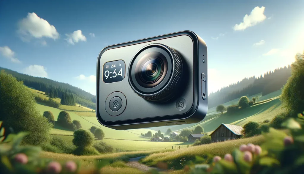 Caméra flottant sur paysage de campagne verdoyante.