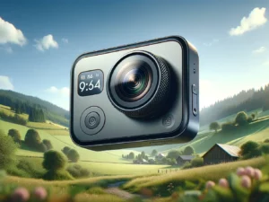 Caméra flottant sur paysage de campagne verdoyante.