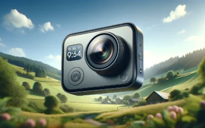 Caméra flottant sur paysage de campagne verdoyante.