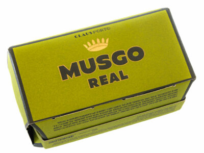 Boîte verte de savon Musgo Real Claus Porto.