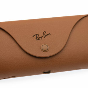 Étui marron pour lunettes Ray-Ban plié