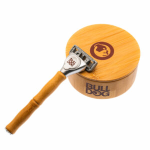 Rasoir Bulldog et boîte en bambou.