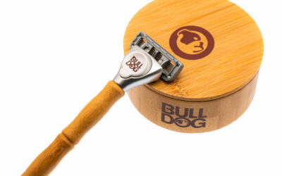 Rasoir Bulldog et boîte en bambou.