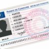 Carte de permis de conduire français.