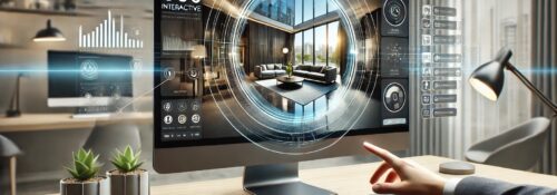 Visite virtuelle interactive sur ordinateur moderne.