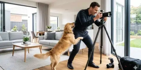 photographe immobilier et animaux