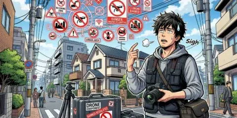 Photographe frustré par les nombreuses restrictions sur les drones en ville.