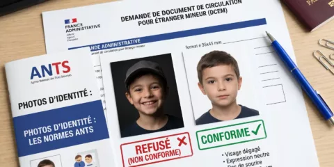 Comparaison de photos d'identité conformes et non conformes ANTS.
